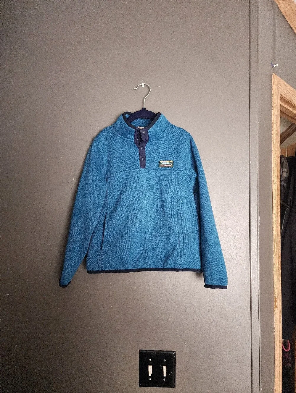 L.L. Bean kids pullover fleece sweater jacket size 6x / 7
